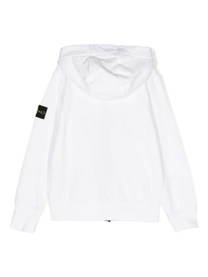 White sweatshirt for boys with logo