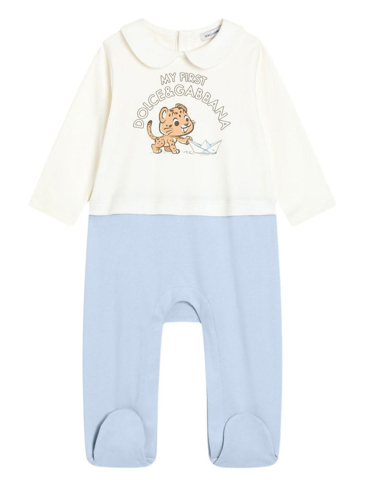 Tutina bianca/azzurra per neonato L1JOBRG7PNK S9000 Dolce & Gabbana Kids 