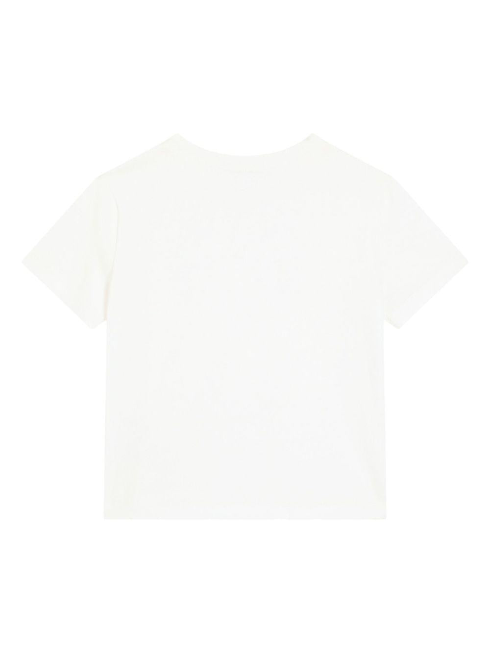 T-shirt bianca/dorato per bambina L5JTOXG7O0X S9001 Dolce & Gabbana Kids 
