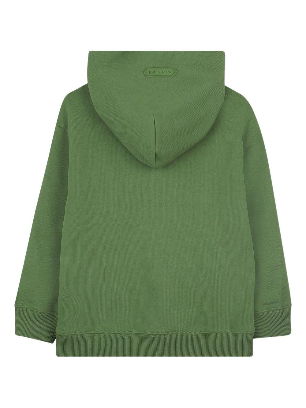 Felpa verde oliva per bambino N30295 625 Lanvin Enfant 