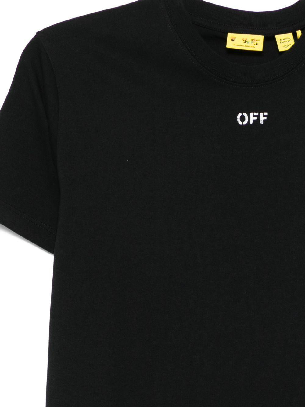 T-shirt nera per bambino OBAA002S26JER006 0001 Off White Kids 