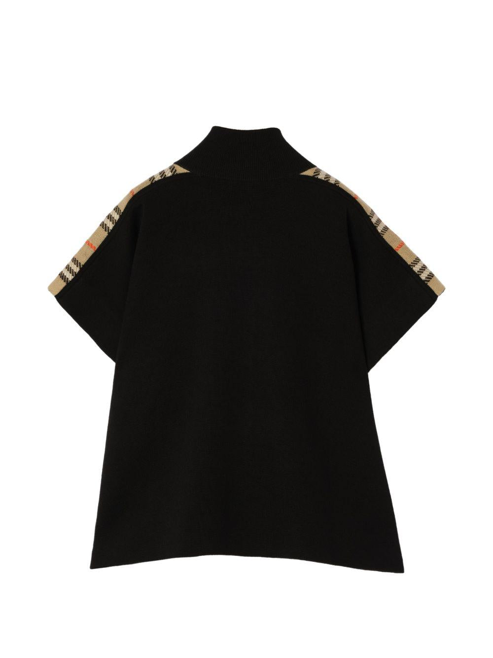 Mantella nera per bambina 8129887 C1462 Burberry Kids 