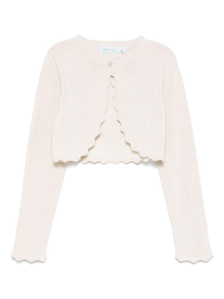 Cardigan ecru per bambina
