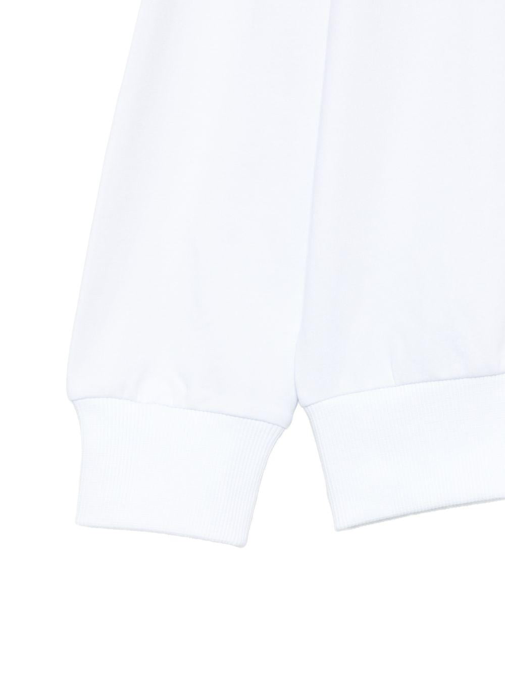 Felpa bianca per bambino HUF09YLDA11 10101 Moschino Kids 