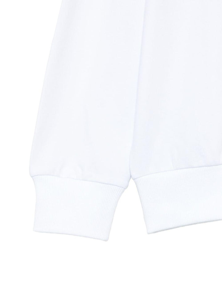 Felpa bianca per bambino HUF09YLDA11 10101 Moschino Kids 