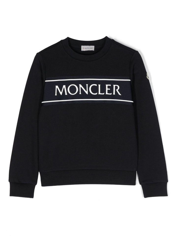 Blue sweatshirt for boys with logo