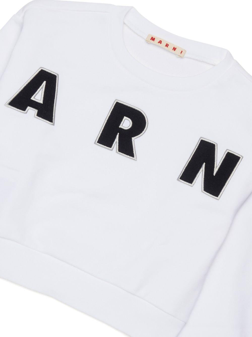 Felpa bianca per bambina M01193M00V0 0M100 Marni Kids 