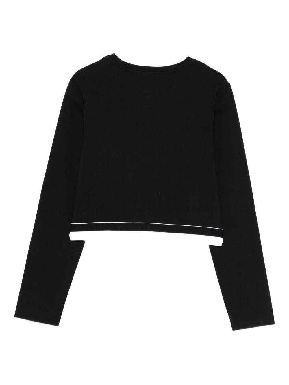 T-shirt nero per bambina 252GJ2322 00006 Twin Set 