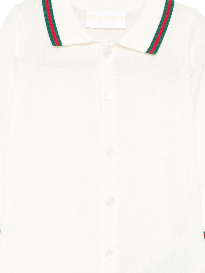 Tutina bianca per neonato 825863XKEXN 9112 Gucci Kids 