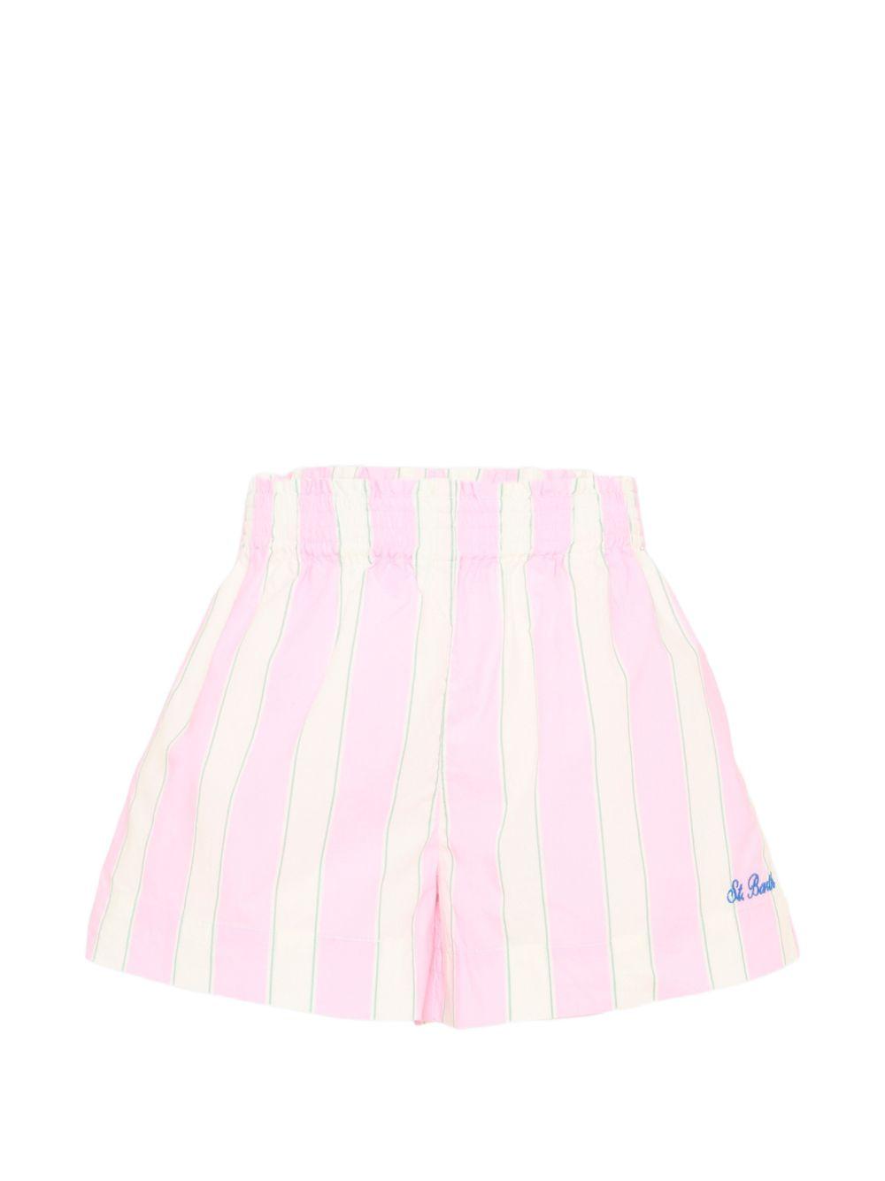 Bermuda rosa/bianca/verde per bambina MEA001 00897L MC2 Saint Barth Kids 