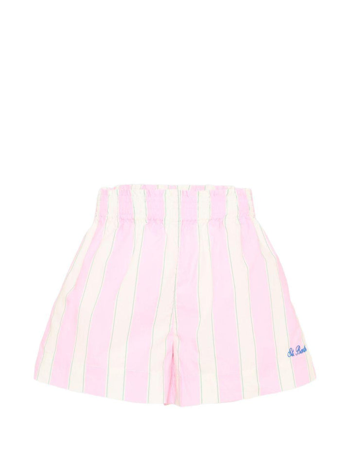 Bermuda rosa/bianca/verde per bambina MEA001 00897L MC2 Saint Barth Kids 