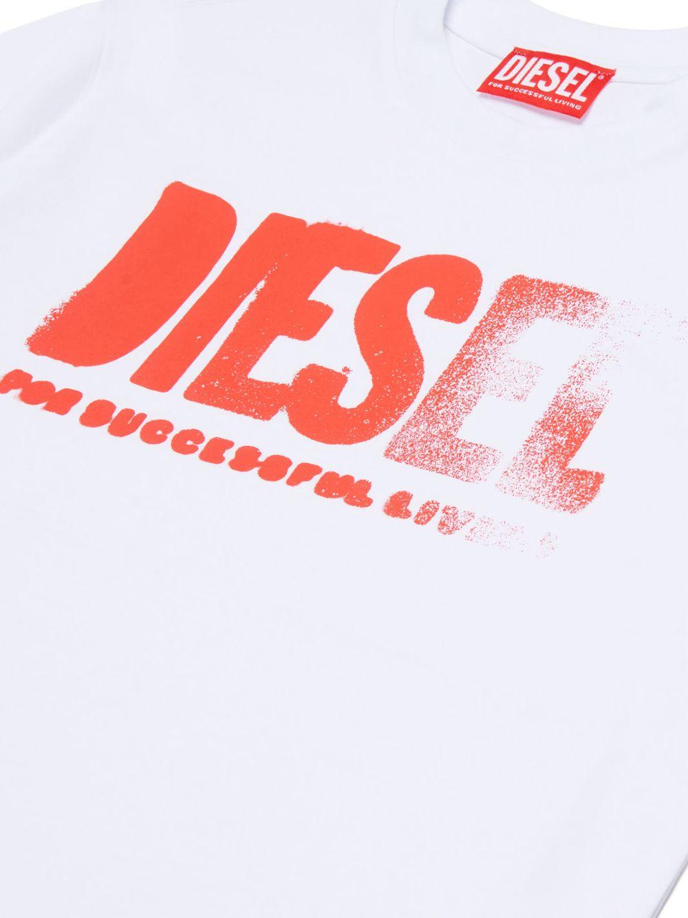 Felpa bianca per bambino J026190GEAD K141 Diesel Kids 