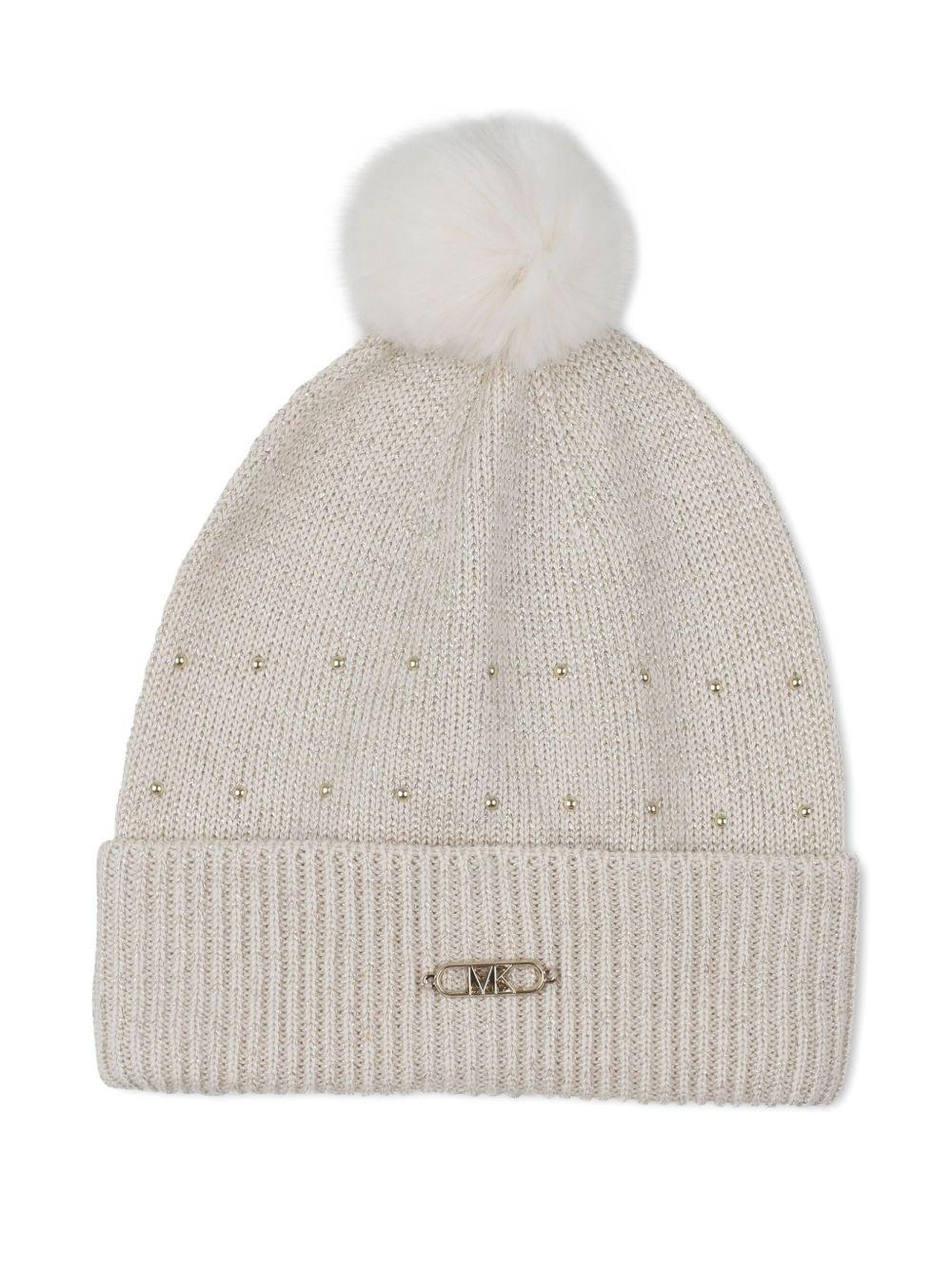 Berretto beige per bambina R30518 Z99 Michael Kors Kids 