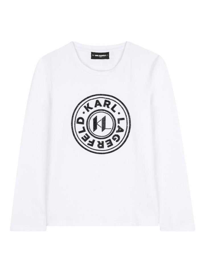 T-shirt bianco per bambino Z30940 10P Karl Lagerfeld Kids 