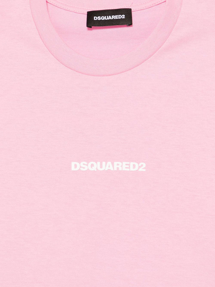 Pink t-shirt for boys with logo