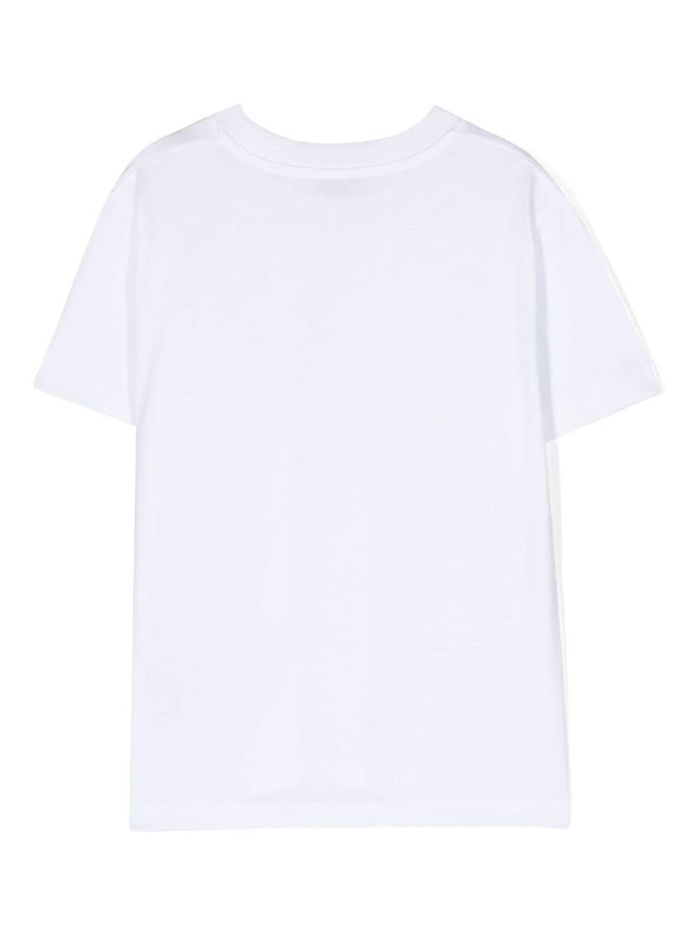 White t-shirt for boys with logo