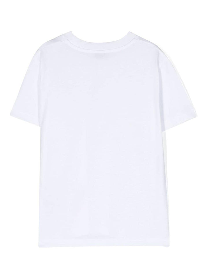 White t-shirt for boys with logo