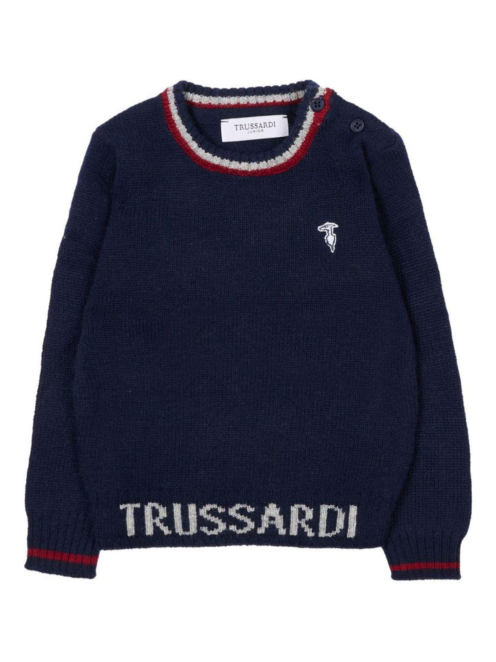 Maglione blu per neonato TIA25051MA PEA Trussardi Kids 