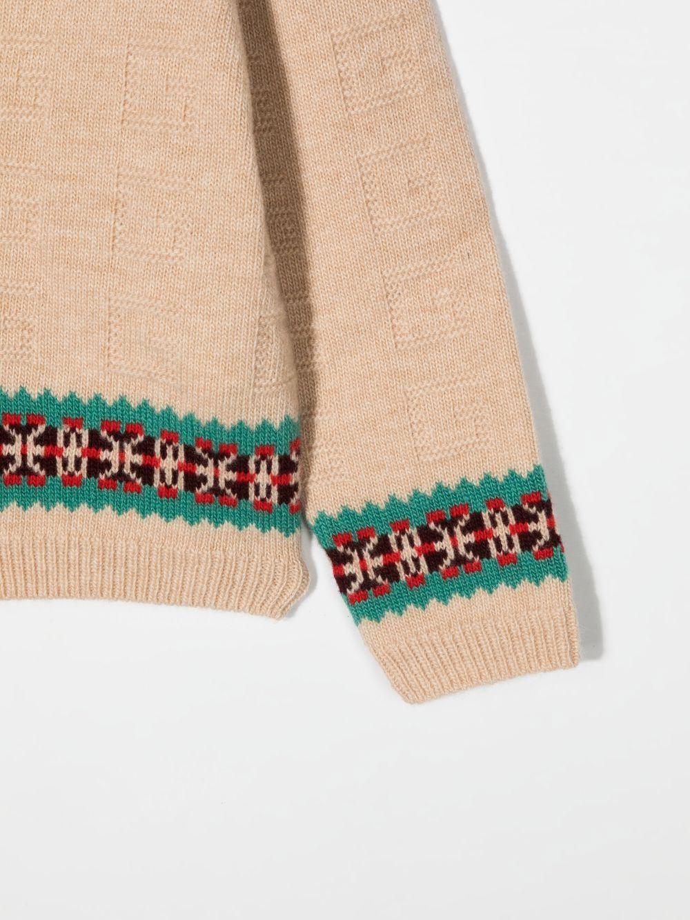 Cardigan beige per neonato in lana