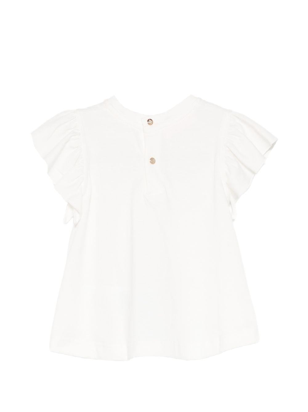 T-shirt color crema per neonata BGTS0110JF031 0233 Miss Blumarine 