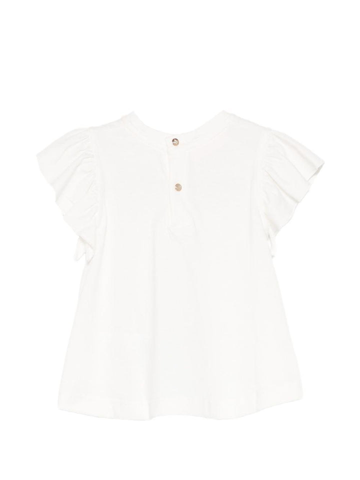 T-shirt color crema per neonata BGTS0110JF031 0233 Miss Blumarine 