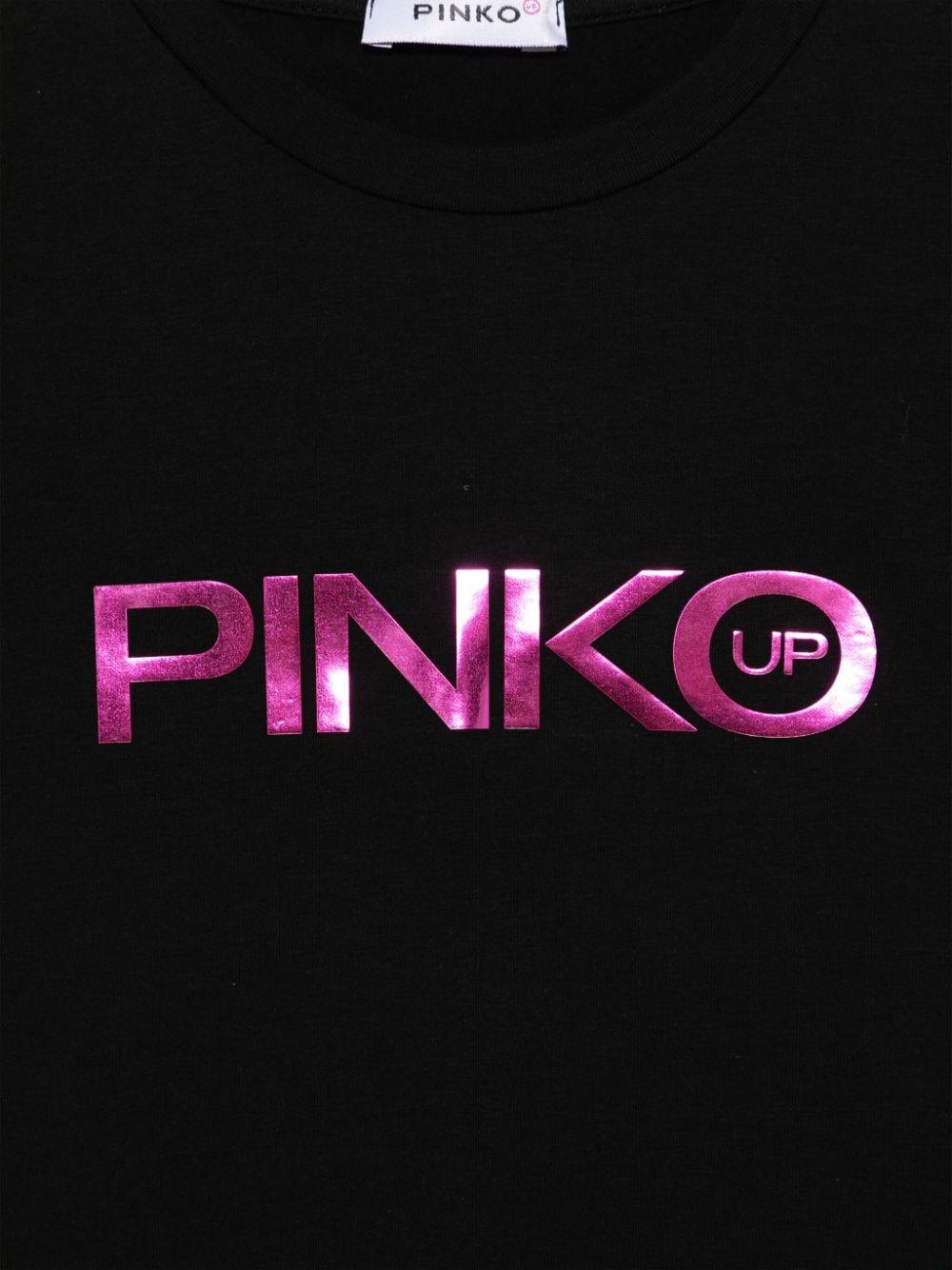 Black t-shirt for girls with logo