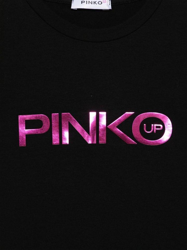 Black t-shirt for girls with logo