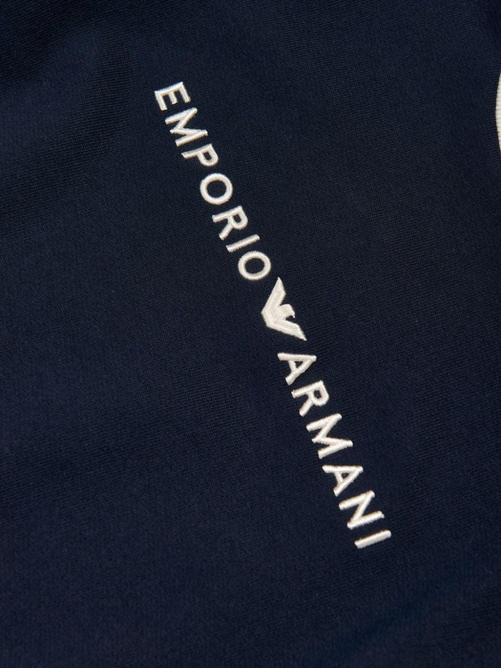 Navy blue sweatshirt for boys with logo