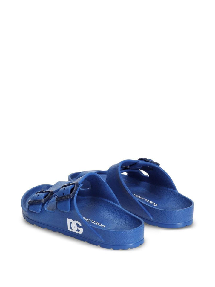 Ciabatte blu per bambino DD0324A5103 80622 Dolce & Gabbana Kids 