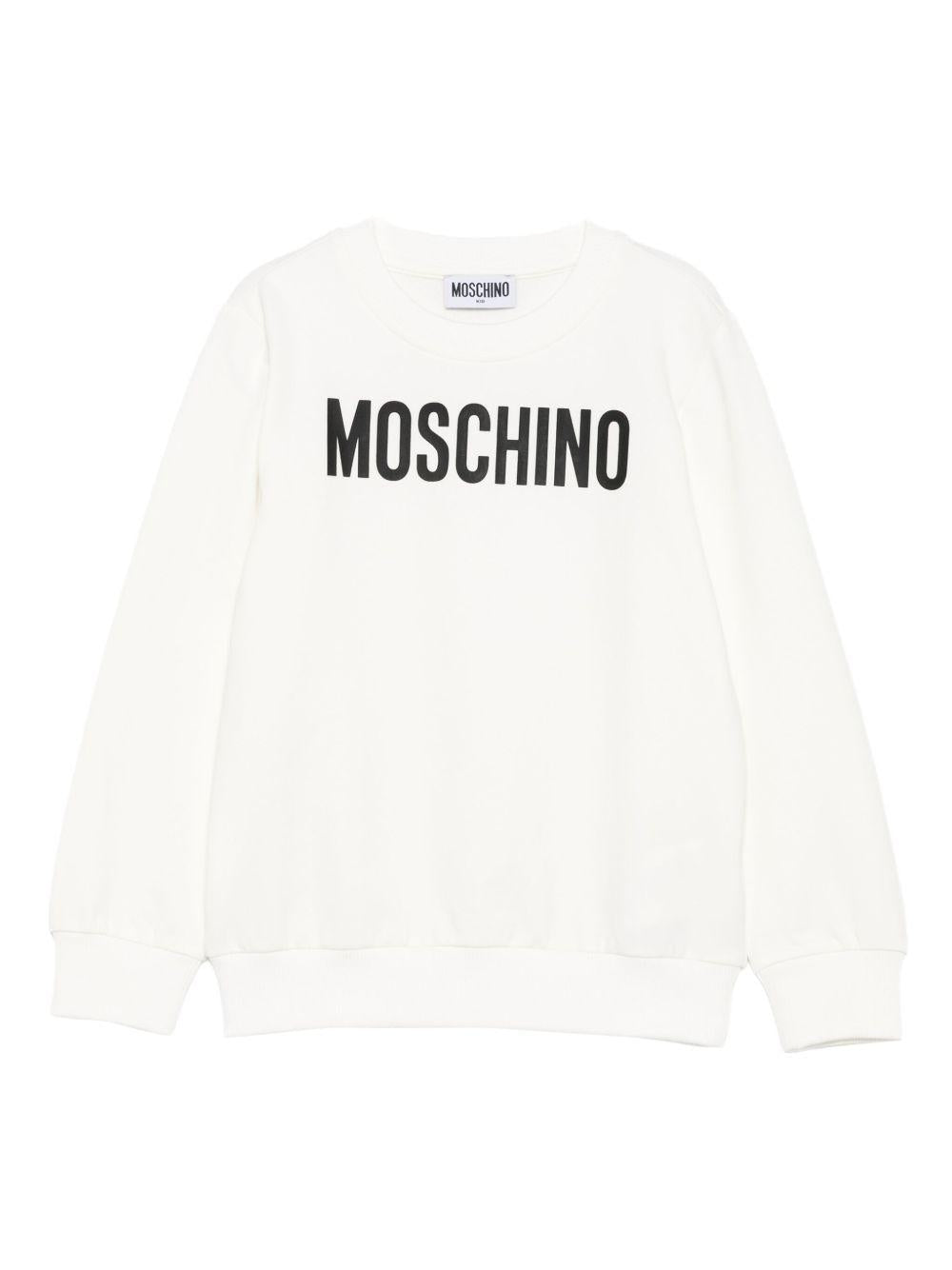 Felpa bianca per bambino HUF09ILDA21 10063 Moschino Kids 