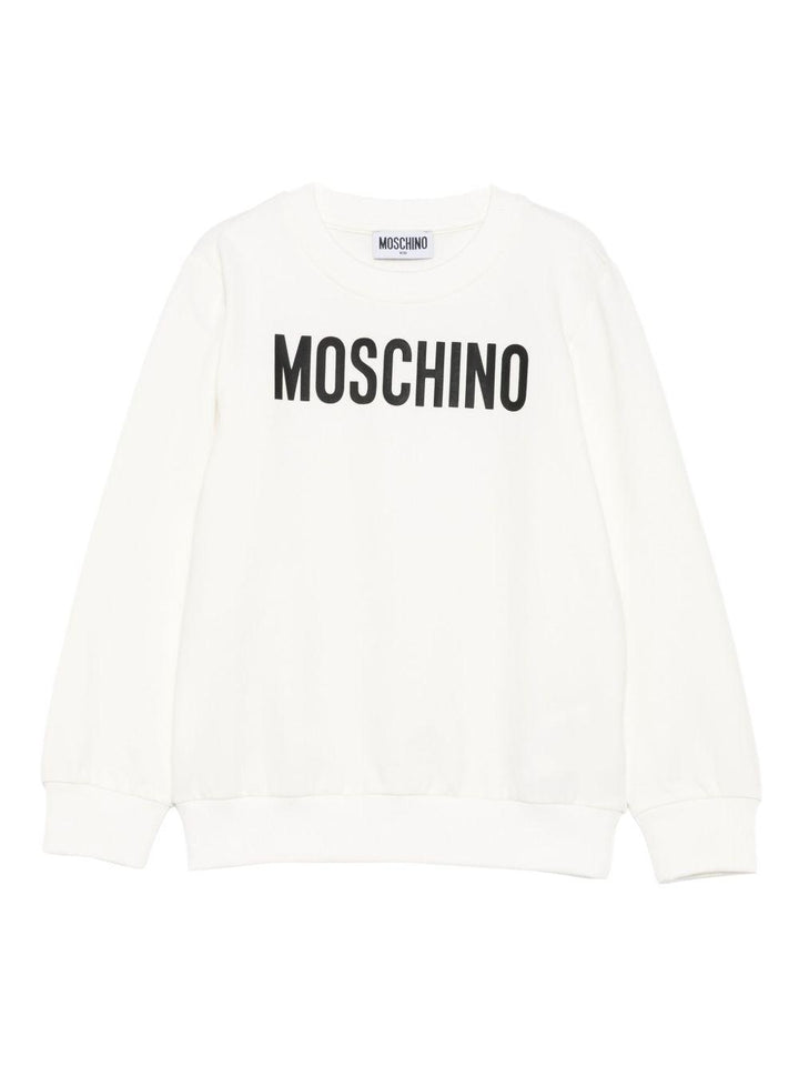 Felpa bianca per bambino HUF09ILDA21 10063 Moschino Kids 