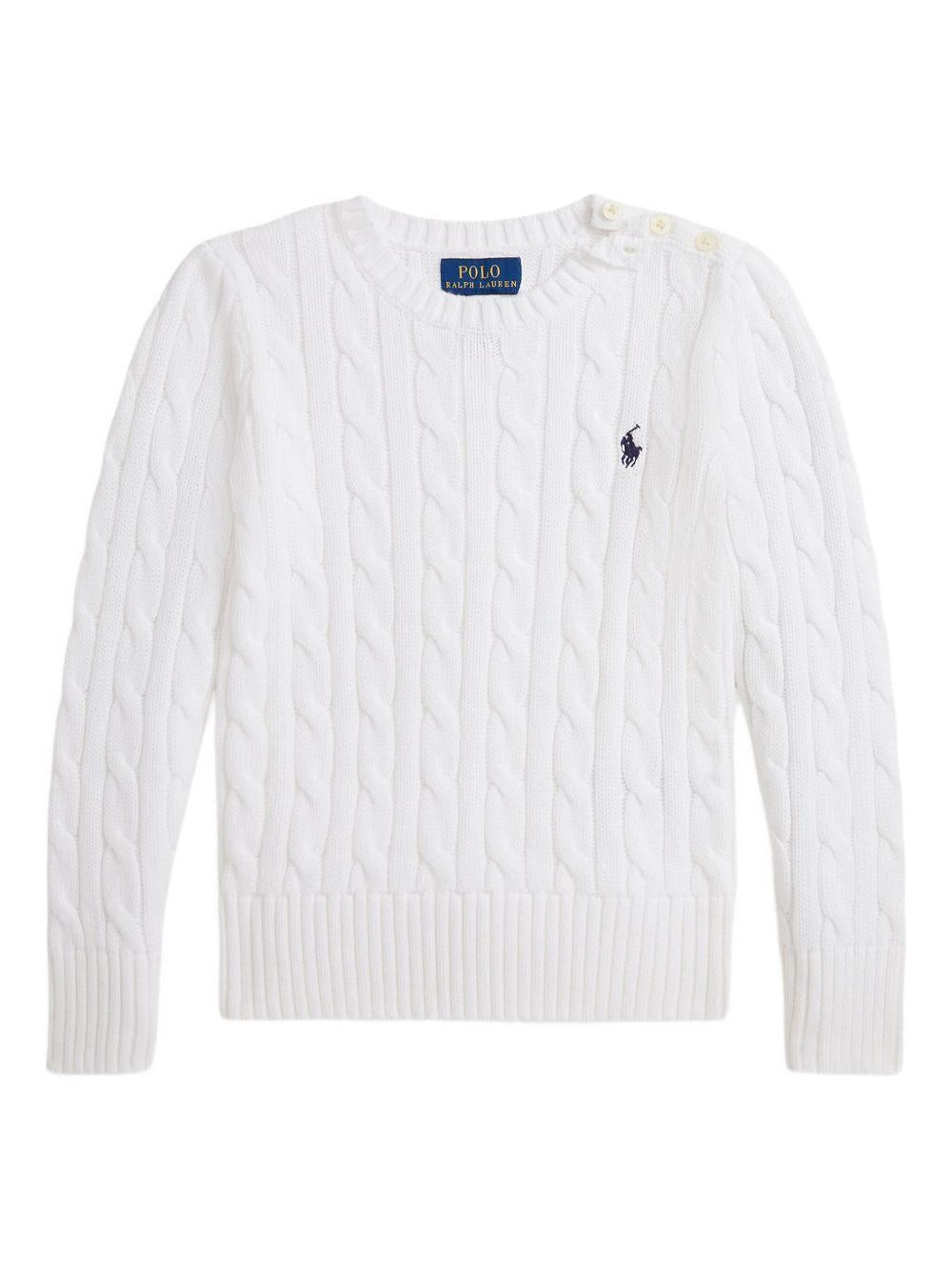 Maglione bianco per bambino 313901316 013 Ralph Lauren Kids 