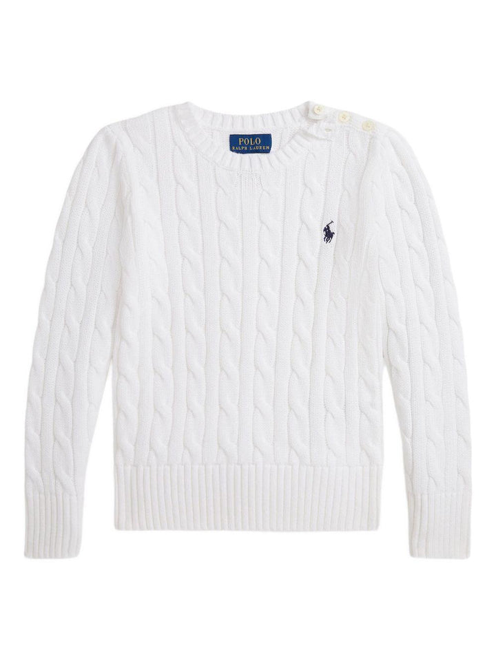 Maglione bianco per bambino 313901316 013 Ralph Lauren Kids 