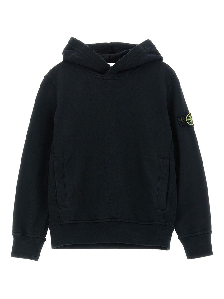 Felpa nera per bambino 66100004S0A20 V0029 Stone Island Kids 