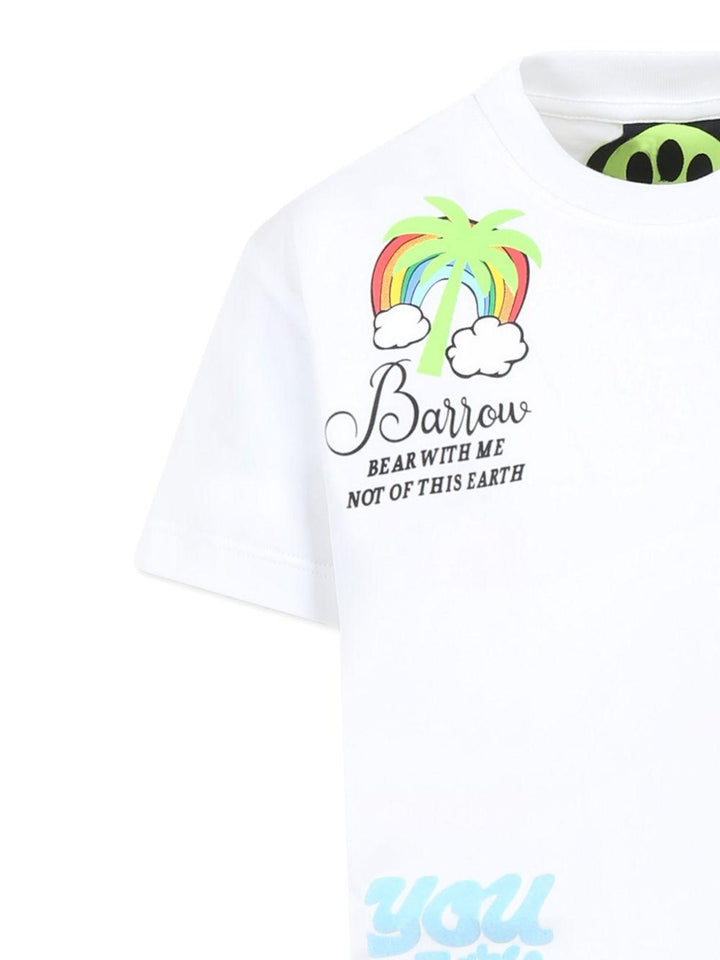T-shirt bianca per bambino con stampa