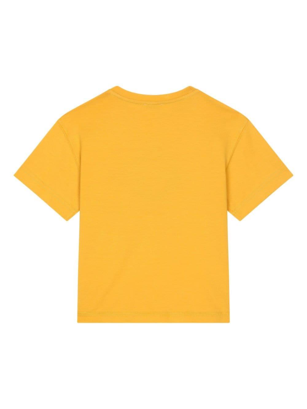 T-shirt per bambino in cotone gialla L4JTHVG7N1F A9818 Dolce & Gabbana Kids 