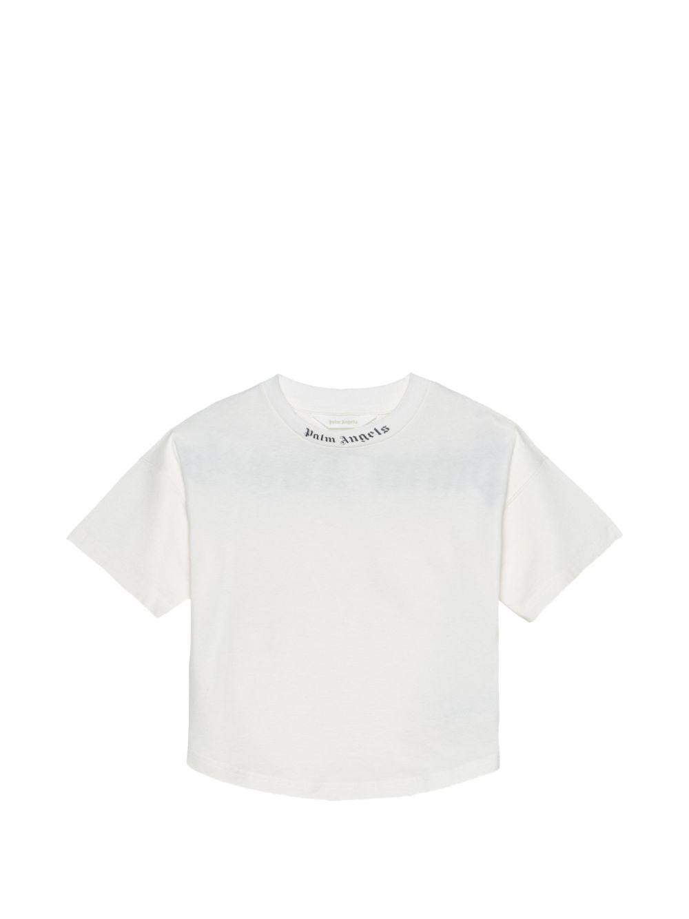 T-shirt bianca per bambino PBAA002S26JER001 002 Palm Angels Kids 