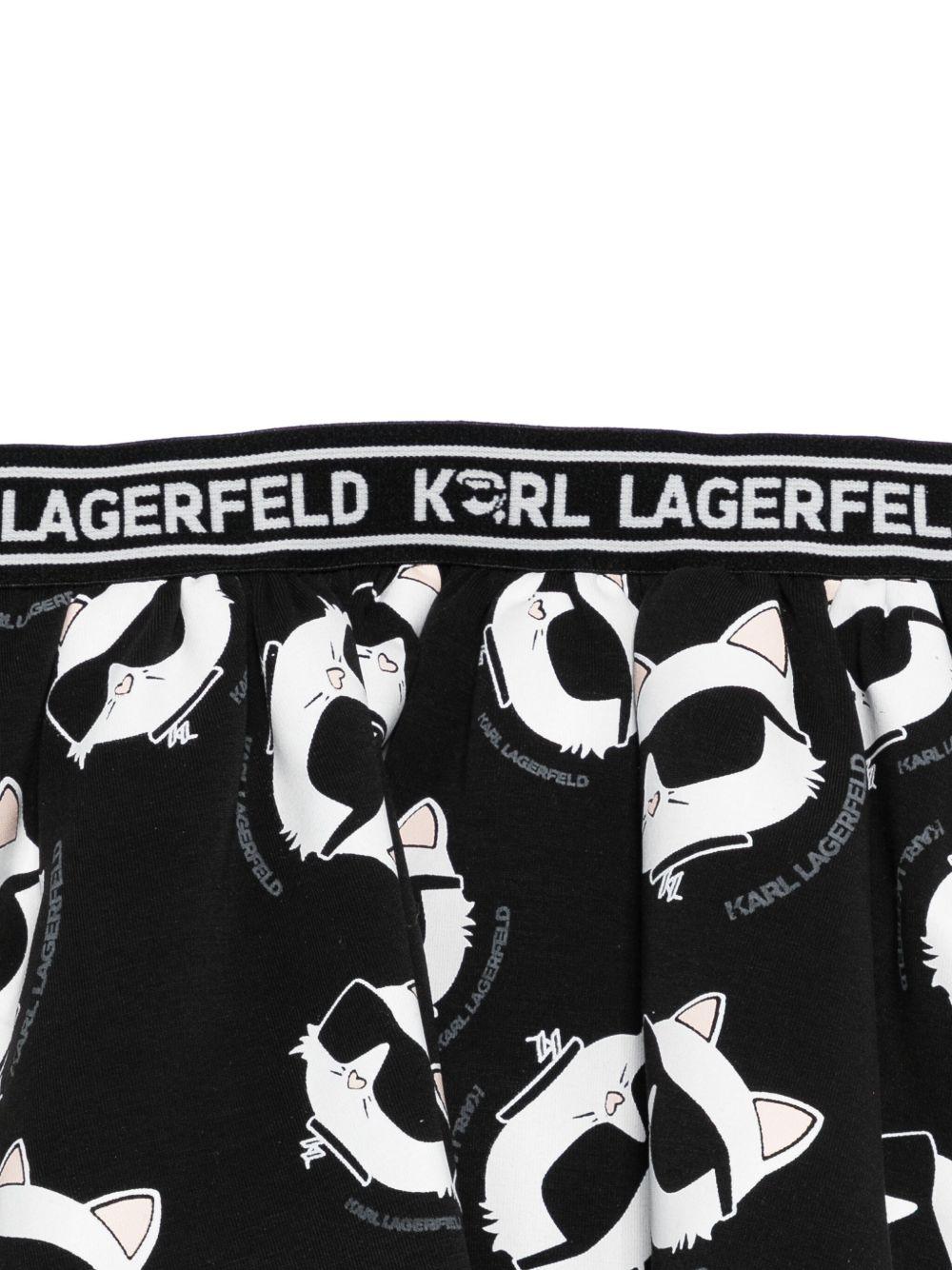 Abito bianco/nero per bambina Z30659K N50 Karl Lagerfeld Kids 