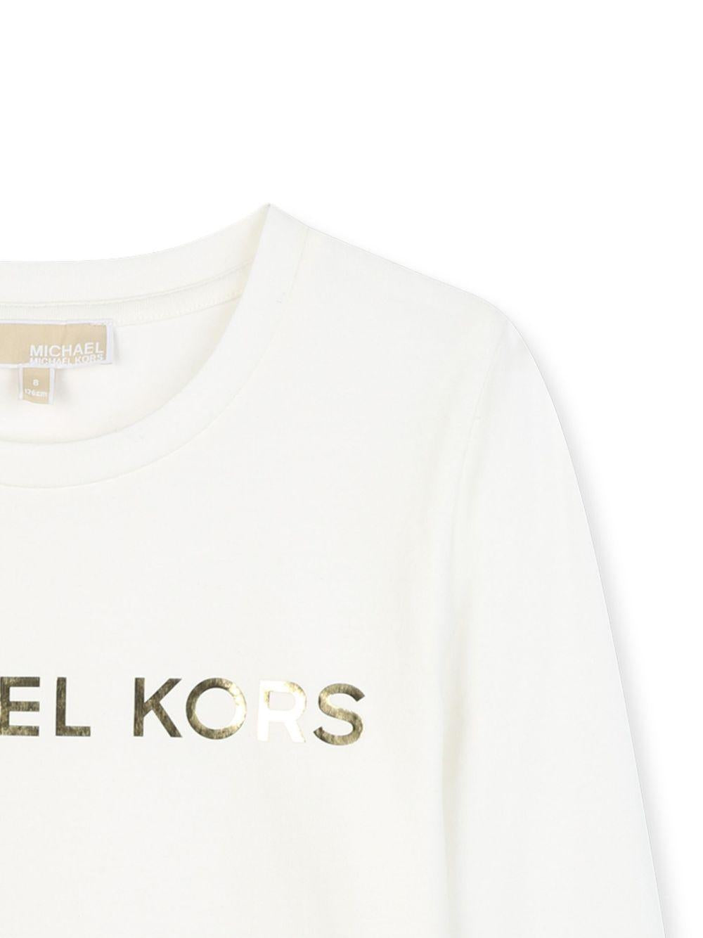T-shirt bianca per bambina R30488 117 Michael Kors Kids 