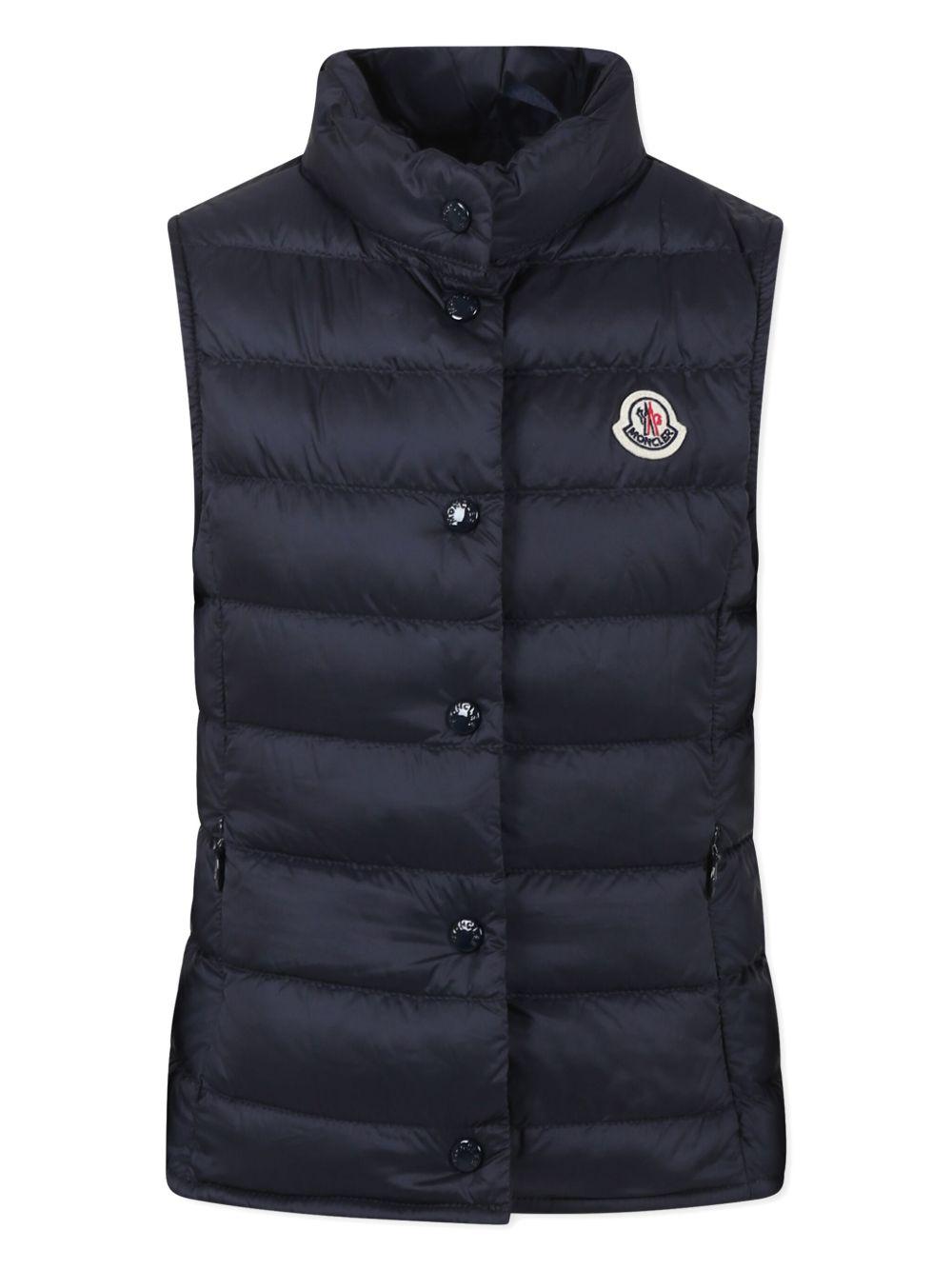 Gilet blu navy per bambino 9541A00033597YF 778 Moncler Kids 
