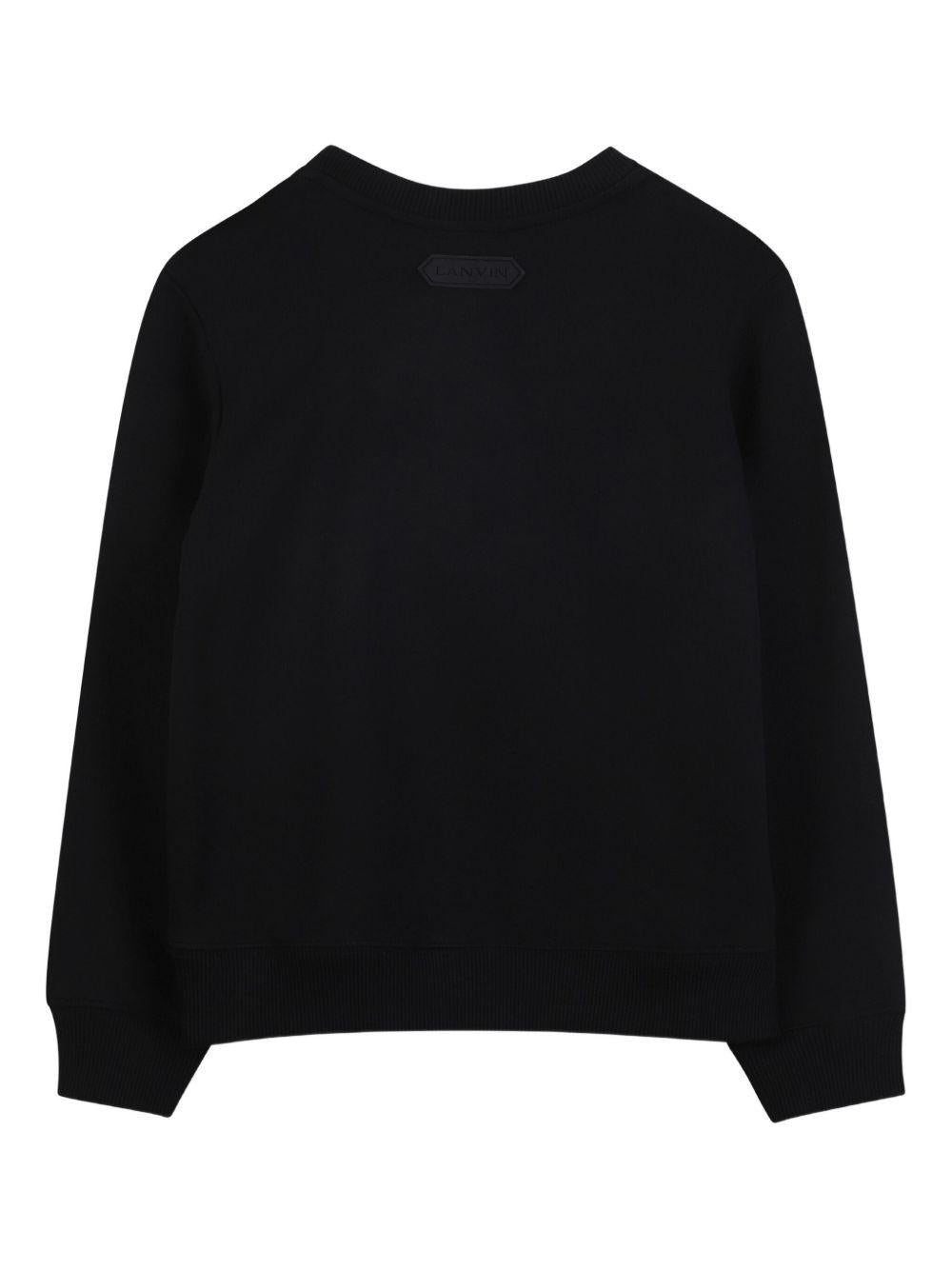 Felpa nera per bambino N30284 09B Lanvin Enfant 