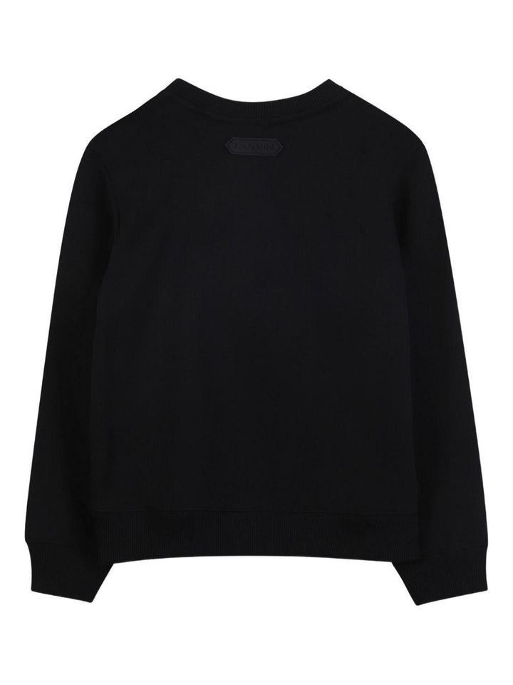 Felpa nera per bambino N30284 09B Lanvin Enfant 