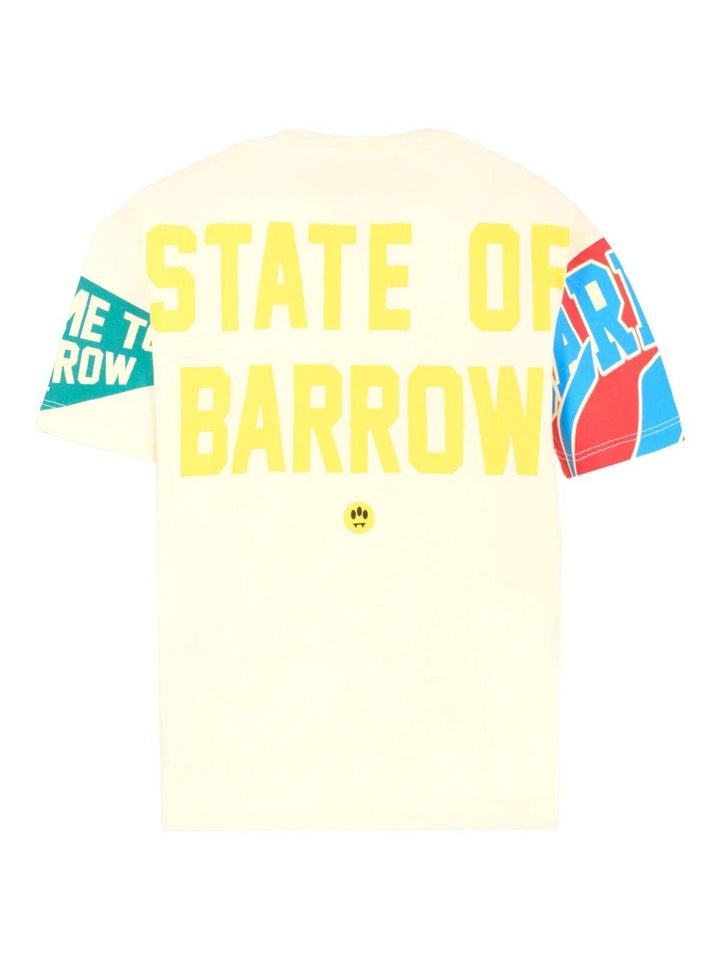 T-shirt bianco sporco per bambino F5BKJUTH079 013 Barrow Kids 