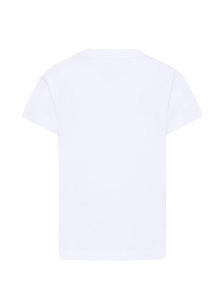 T-shirt bianca per bambino HUM05ULBA10 10101 Moschino Kids 