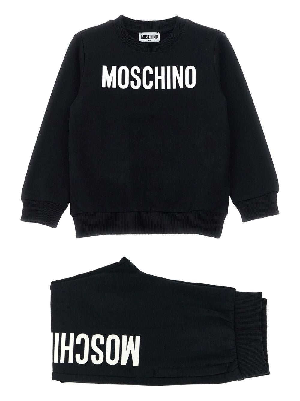 Completo nero per bambino HUK04ELDA21 60100 Moschino Kids 