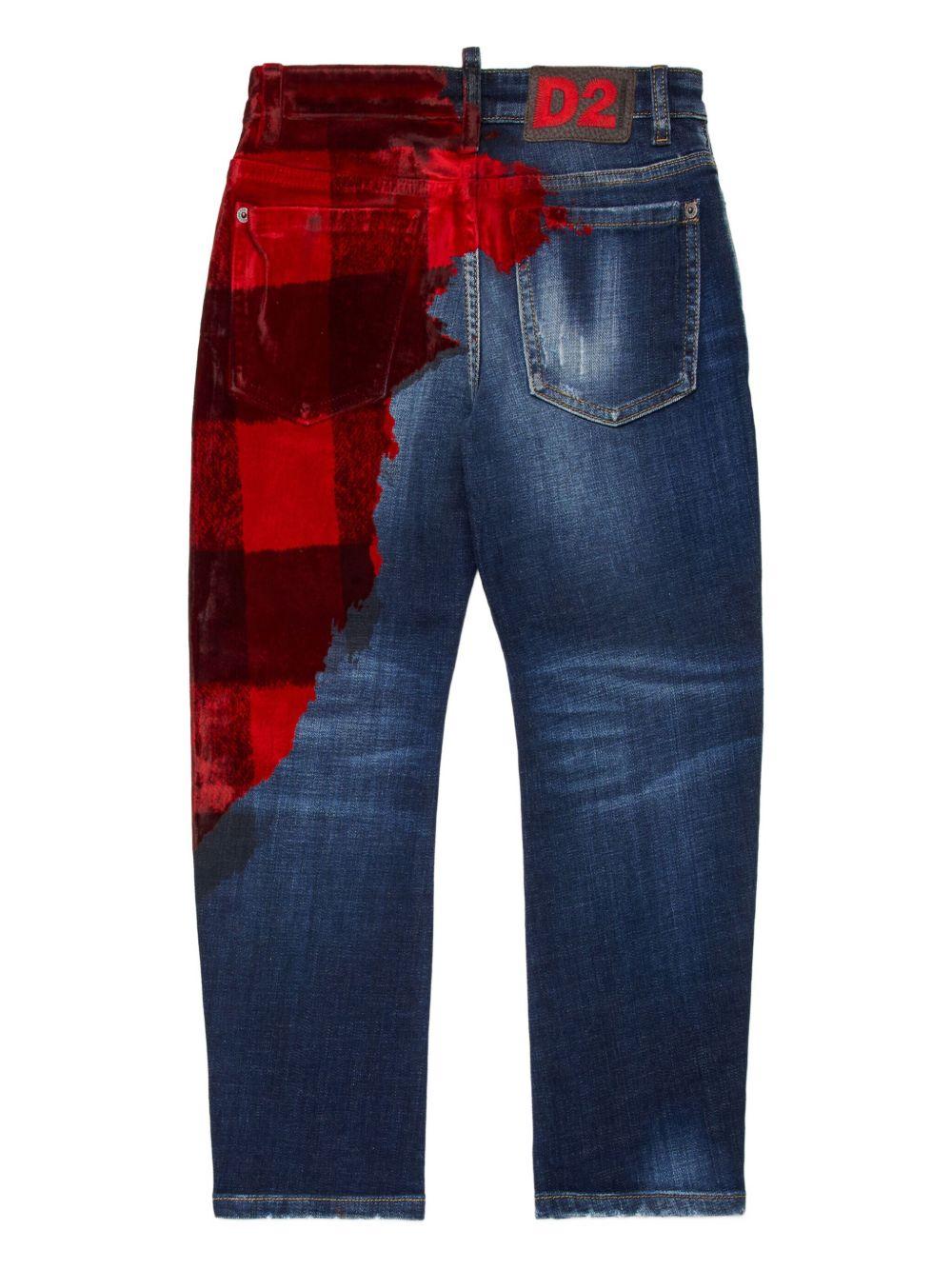 Jeans blu indaco/rosso per bambino DQ3101D0AEK DQ01 Dsquared2 Kids 