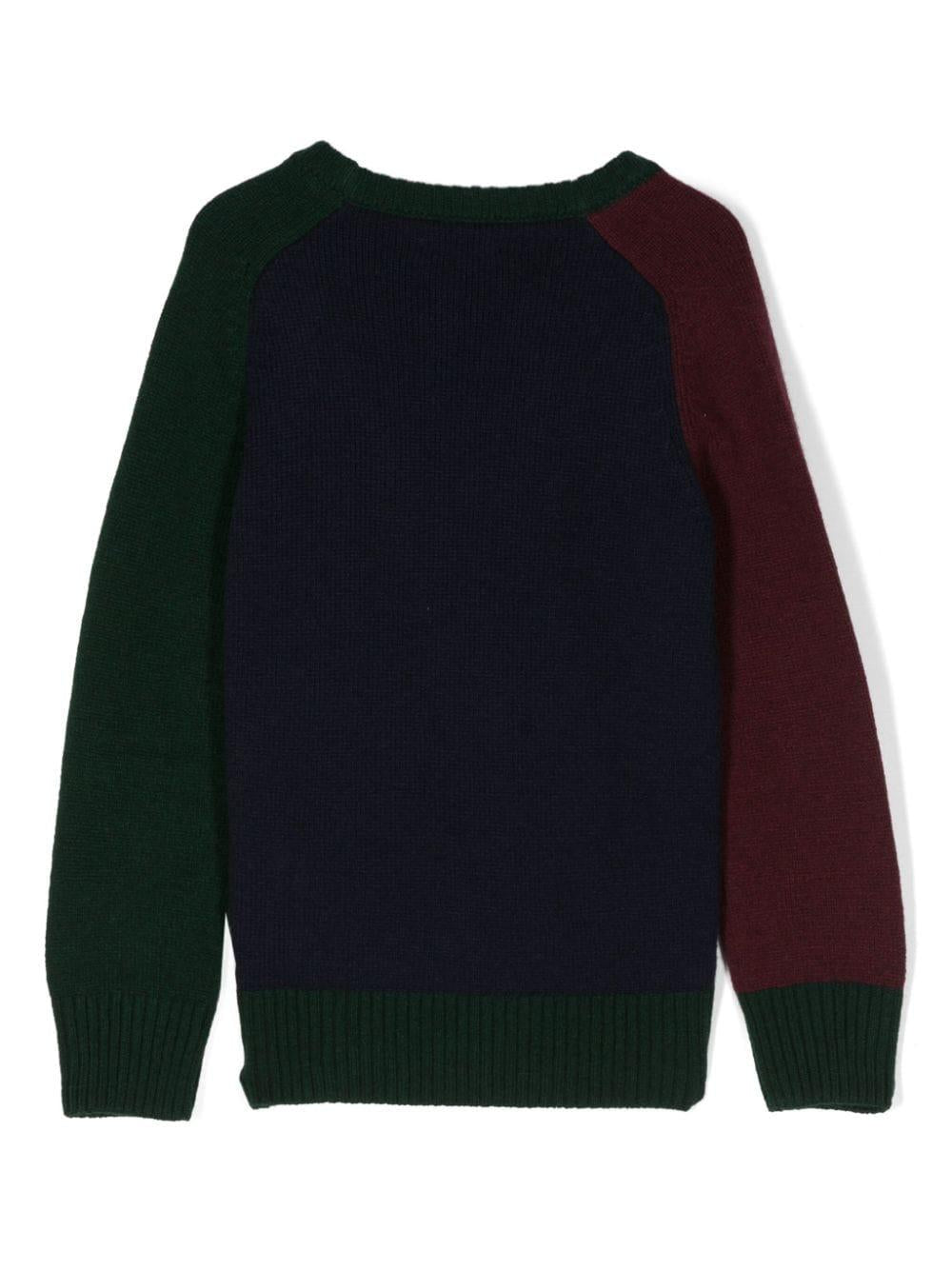 Blue sweater for boys with logo