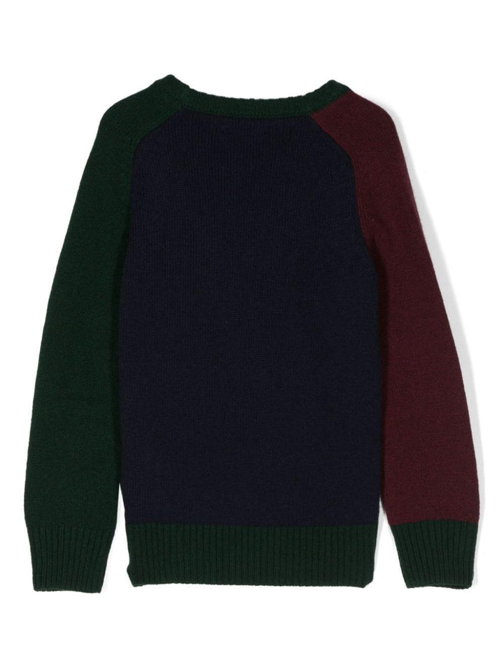 Blue sweater for boys with logo