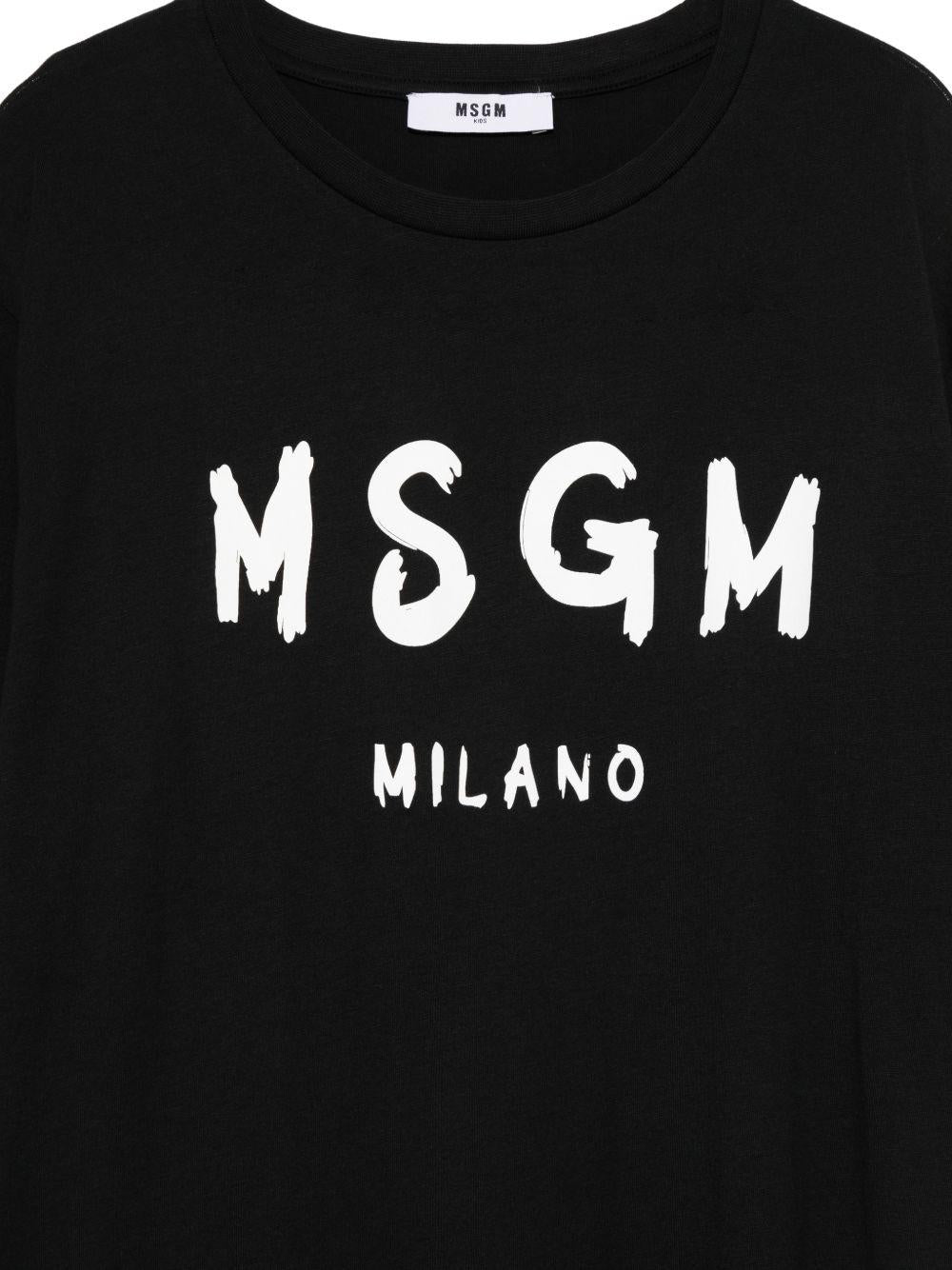 Abito nero per bambina S6MSJGDR068 110 Msgm Kids 