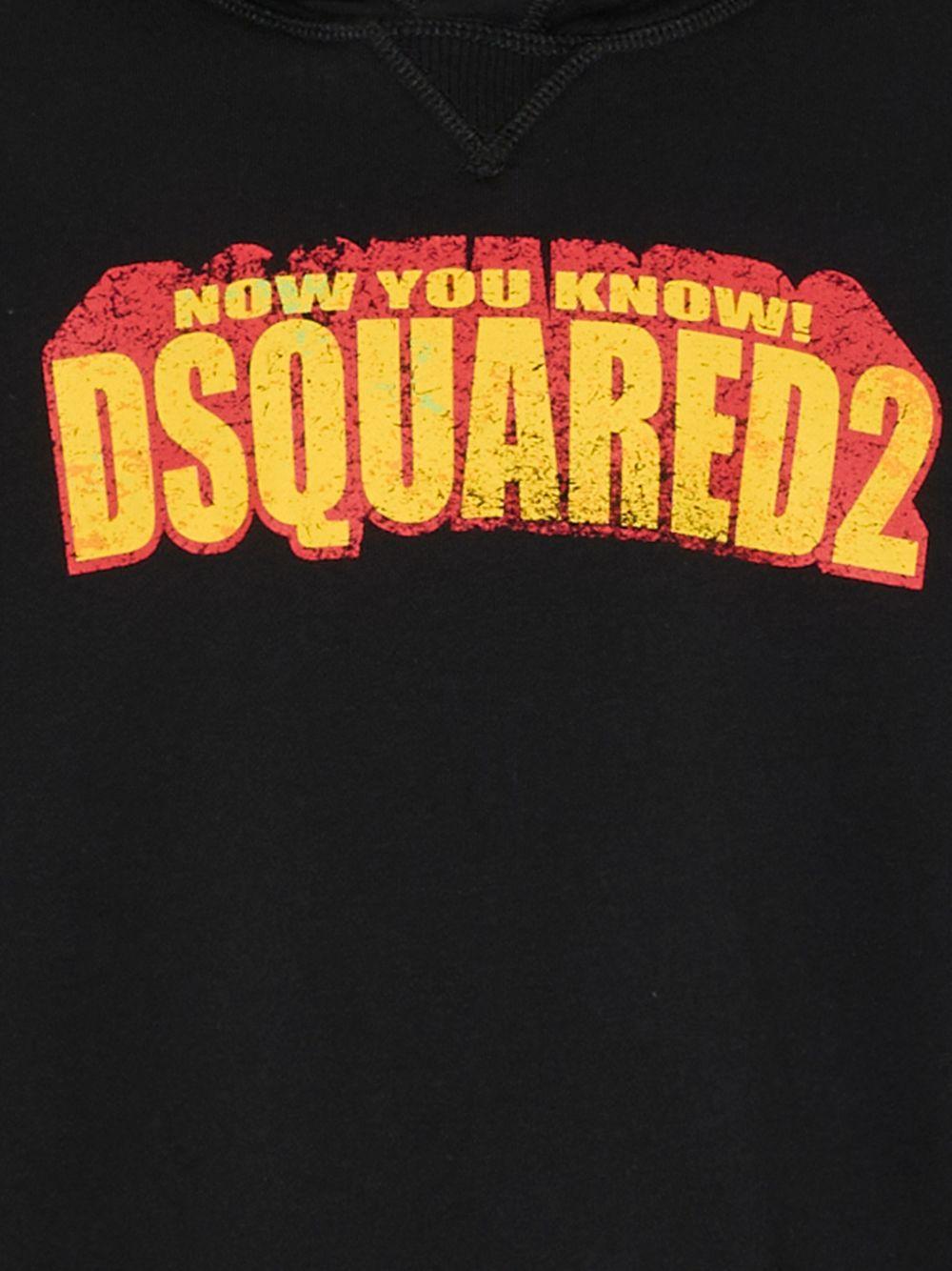 Felpa nera per bambino DQ3186D0ACC DQ900 Dsquared2 Kids 